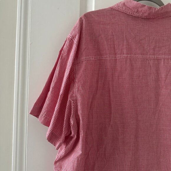 Vintage Quizz Red Gingham Button Up Shirt Women's Plus Size 22 Embroidered Stars - Picture 12 of 16